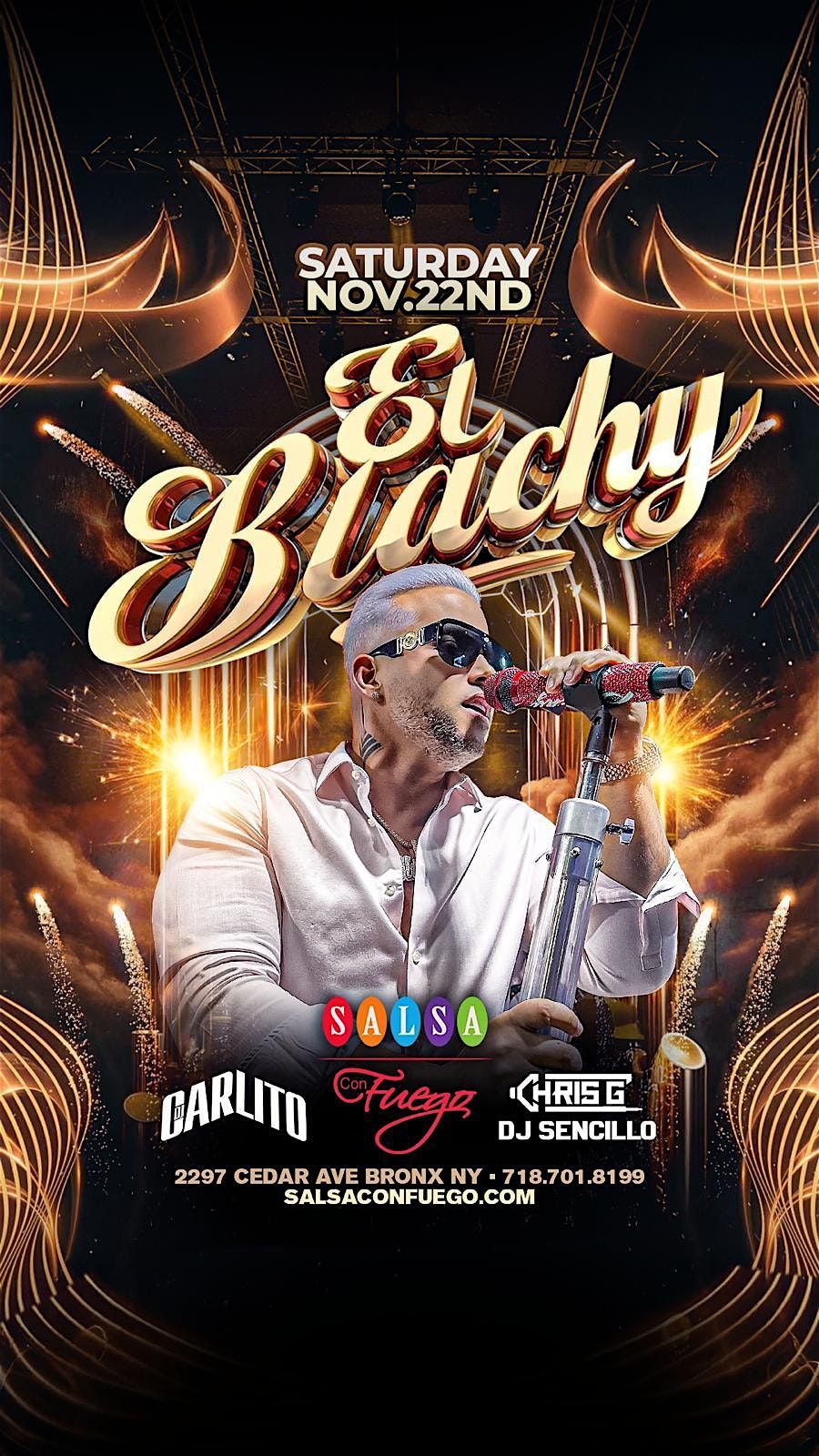 El Blachy En Vivo En Salsa Con Fuego, 22 November | Event in The Bronx | AllEvents