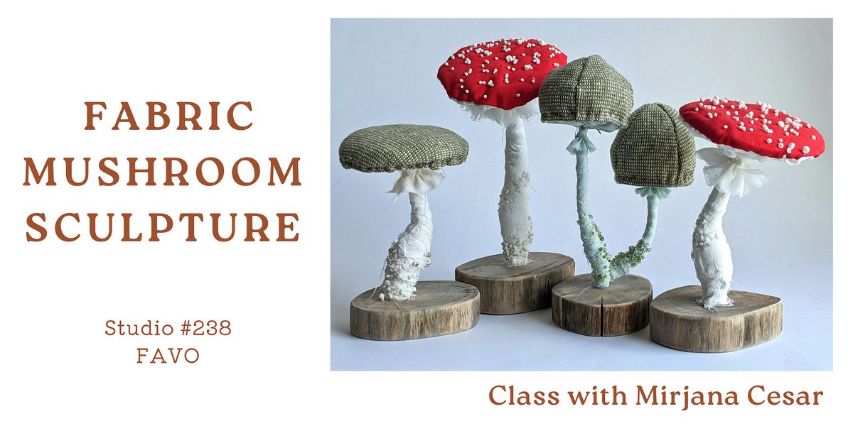 Fabric mushroom sculpture workshop, 3 December | Event in Orlando | AllEvents