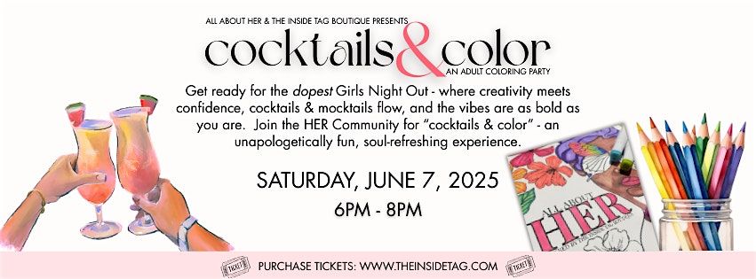 COCKTAILS & COLOR, An Adult Coloring Party, 7 June | Event in McDonough | AllEvents