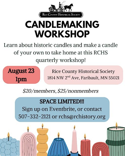 Workshop: Historic Candle Making, 23 August | Event in Faribault | AllEvents