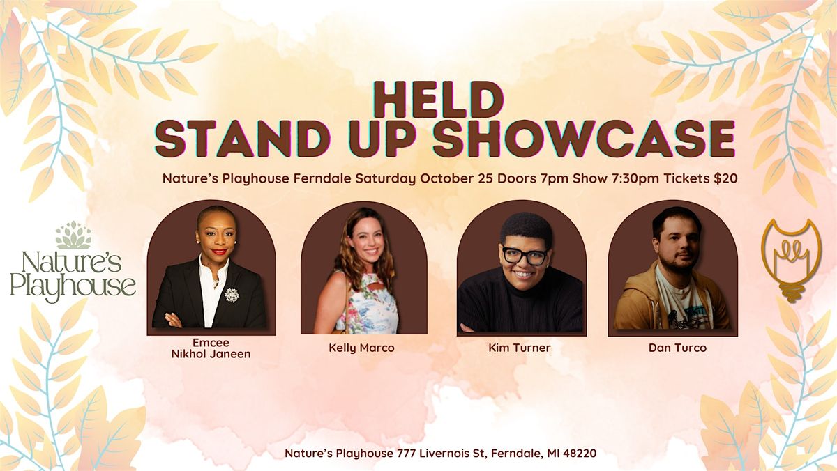 Held Stand-Up Showcase, 25 October | Event in Ferndale | AllEvents