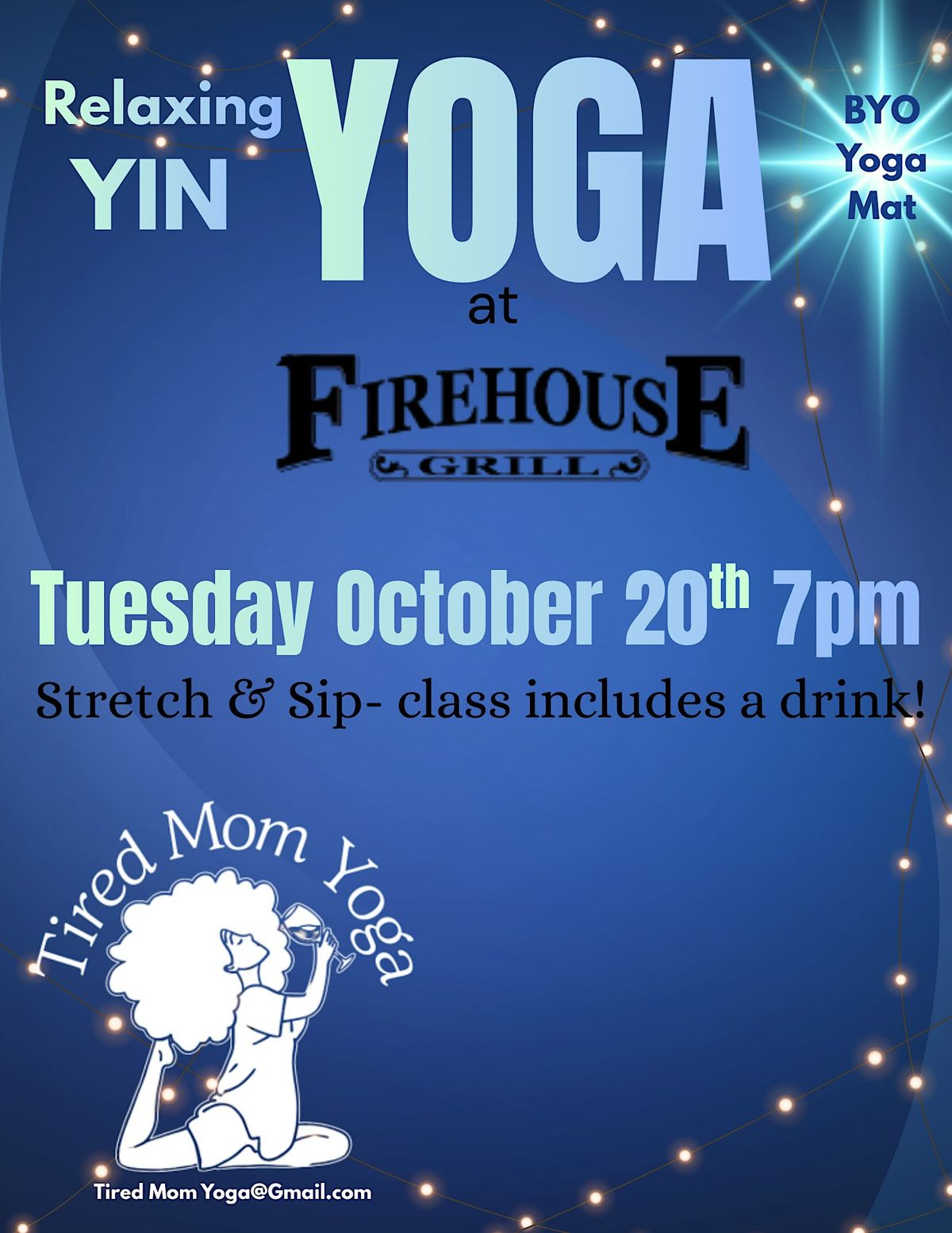 Relaxing Yin Yoga at Firehouse Grill!, Firehouse Grill in Evanston, 20 ...
