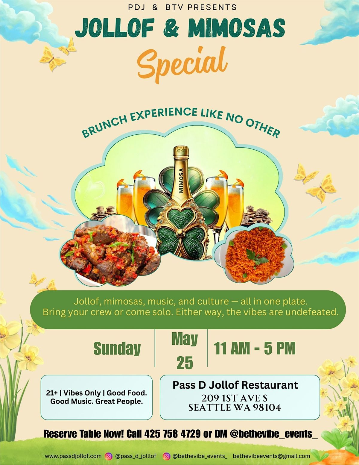 Jollof and Mimosas : African Brunch Experience, 25 May | Event in Seattle | AllEvents