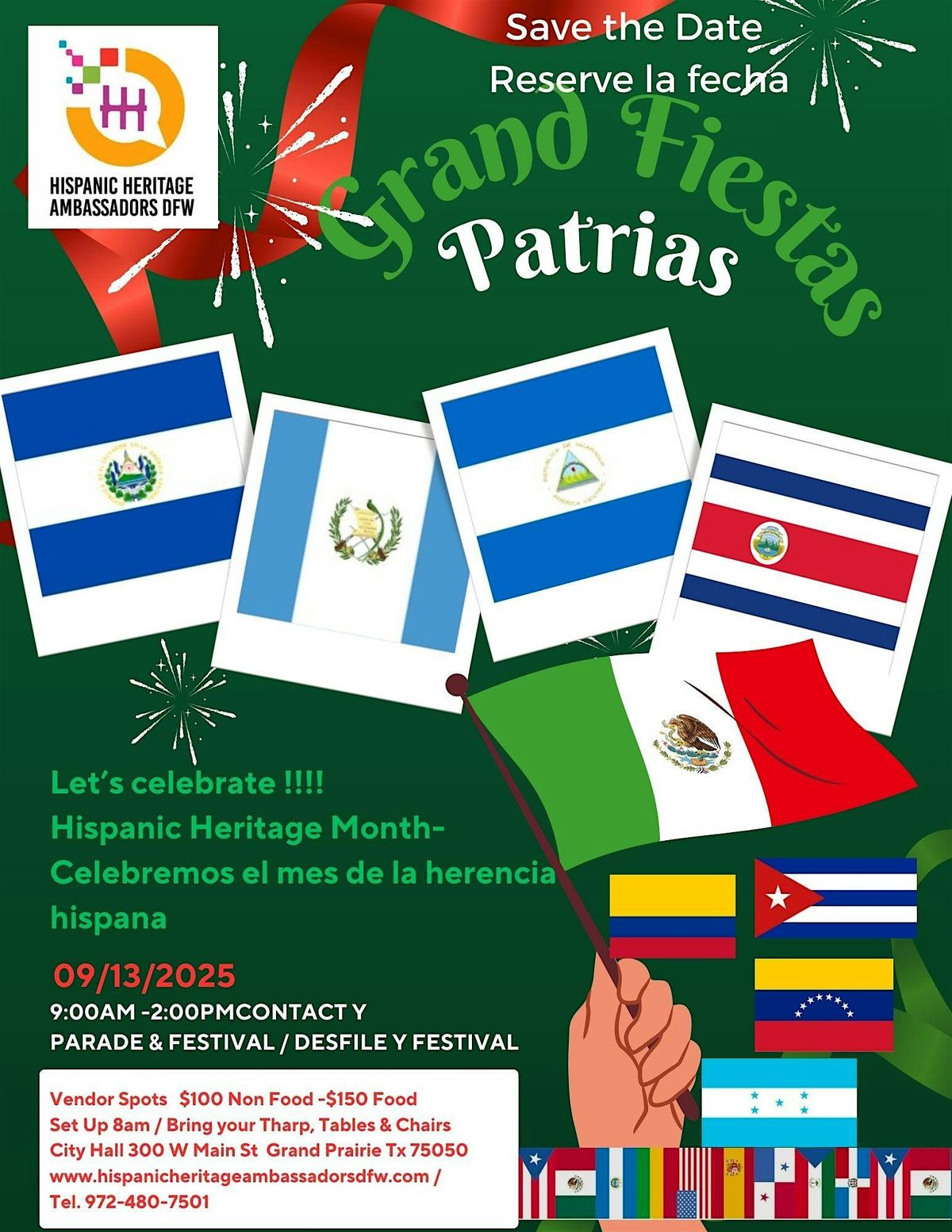 Grand Fiestas Patrias 2025 -VENDORS WANTED, 13 September | Event in Grand Prairie | AllEvents