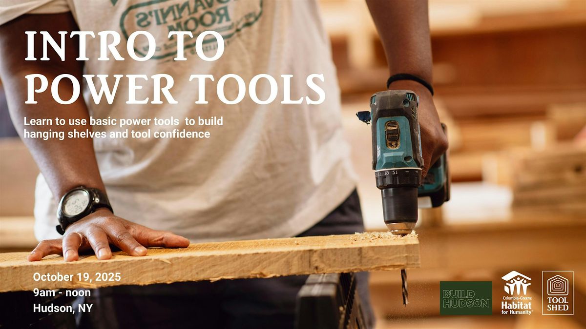 Intro to Power Tools: Shelves, 19 October | Event in Hudson | AllEvents