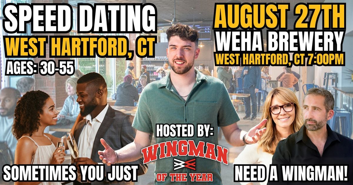 Speed Dating With Wingman Of The Year: West Hartford, CT, 27 August | Event in West Hartford | AllEvents