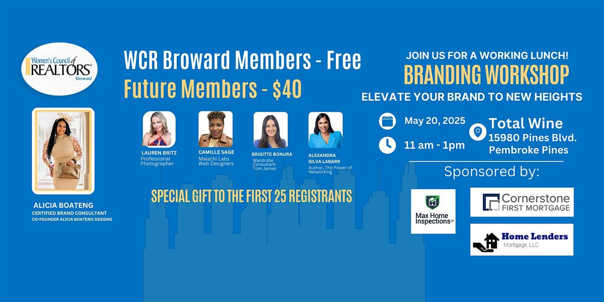 Elevate Your Brand To New Heights - WCR Broward Branding Workshop, 20 May | Event in Pembroke Pines | AllEvents