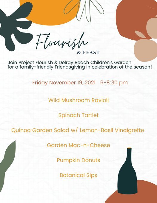 Flourish & Feast Friendsgiving in the Garden, Delray Beach Children's