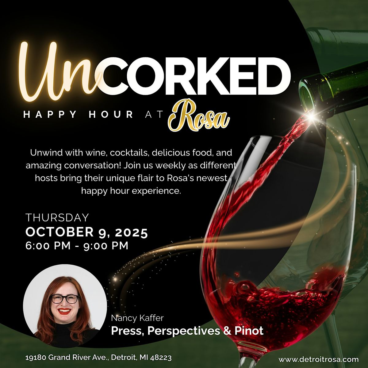 Uncorked with Nancy, 9 October | Event in Detroit | AllEvents