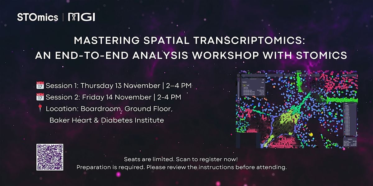 Mastering Spatial Transcriptomics: An End-to-End Analysis Workshop, 13 November | Event in Melbourne | AllEvents