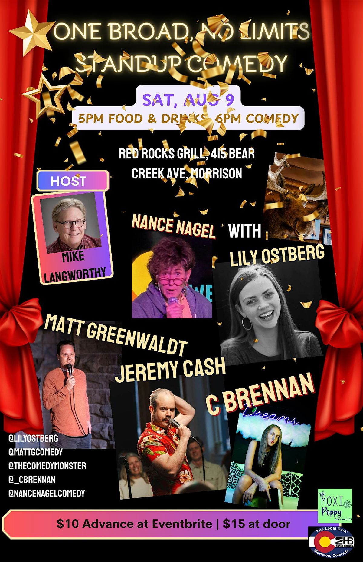 One Broad, No Limit Standup Comedy Show, 9 August | Event in Morrison | AllEvents