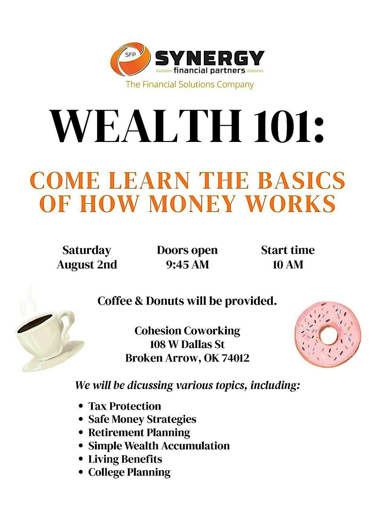 Wealth 101: Learn the basics of how money works!, 2 August | Event in Broken Arrow | AllEvents