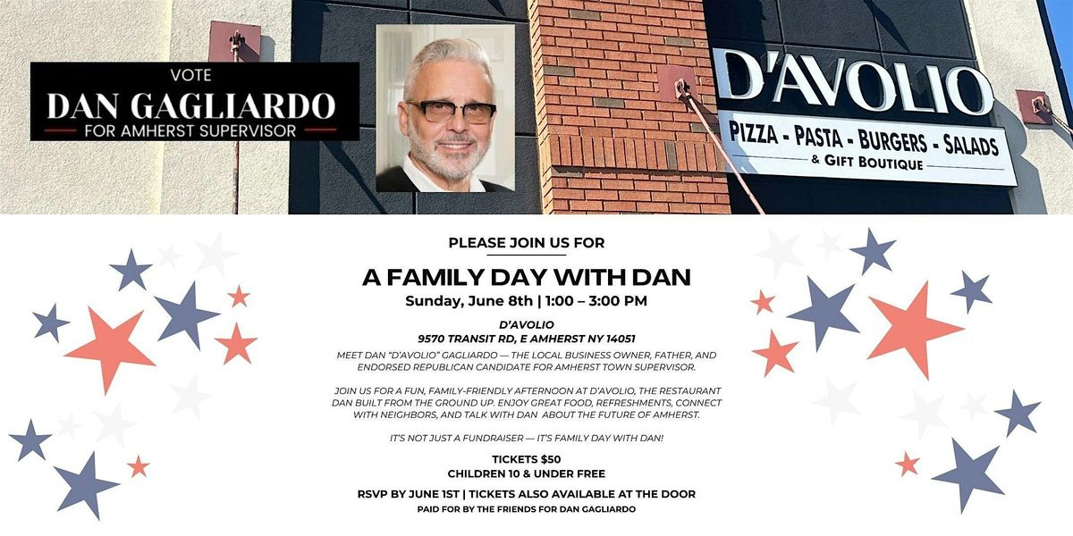 A FAMILY DAY WITH DAN, 8 June | Event in East Amherst | AllEvents