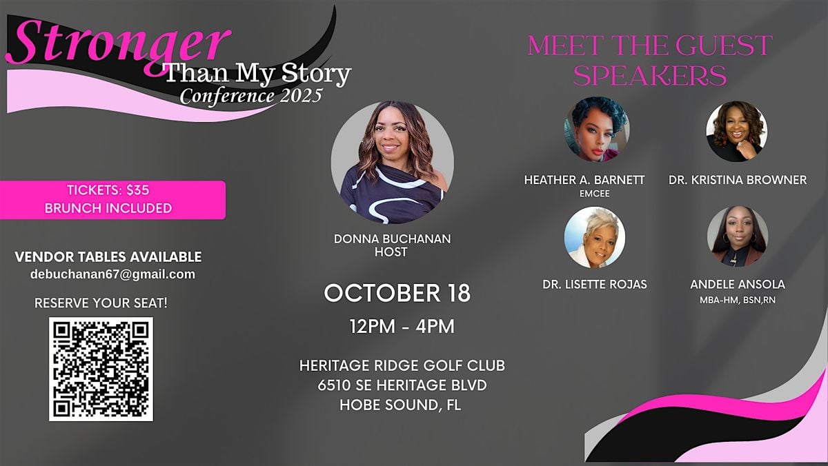 Stronger Than My Story Conference 2025, 18 October | Event in Hobe Sound | AllEvents