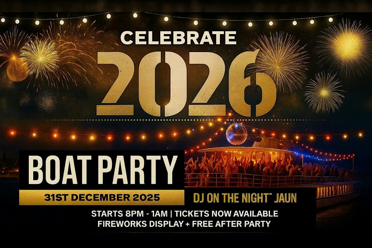 Celebrate 2026 NYE Boat Party + Free After Party, 31 December | Event in London | AllEvents