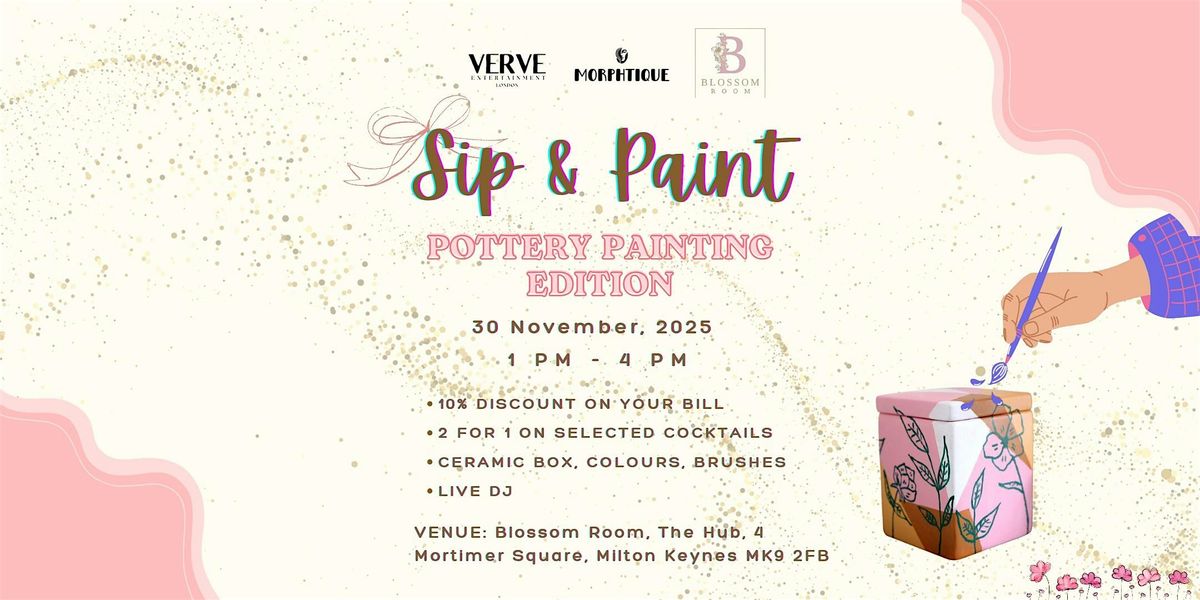 Sip & Paint Party - Pottery Painting Edition - Milton Keynes, 30 November | Event in Milton Keynes | AllEvents