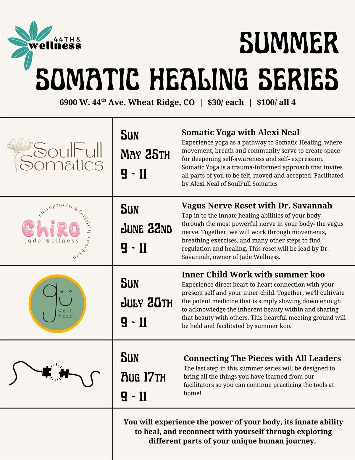 Summer Somatic Healing Series | Event in Wheat Ridge | AllEvents