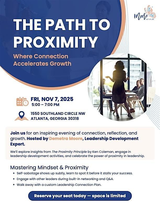 The Path to Proximity:  Where Connection Accelerates Growth, 7 November | Event in Atlanta | AllEvents