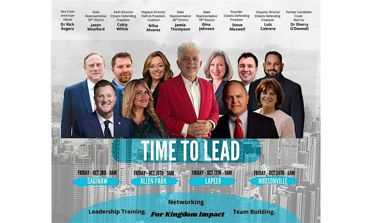 Time to Lead "Saginaw", 3 October | Event in Saginaw | AllEvents