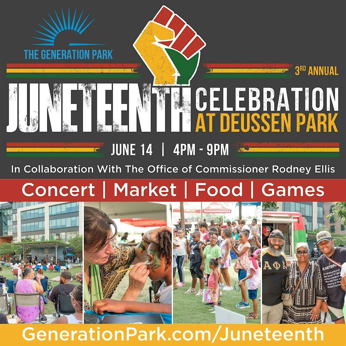 The Generation Park Juneteenth Celebration at Deussen Park, 14 June | Event in Houston | AllEvents