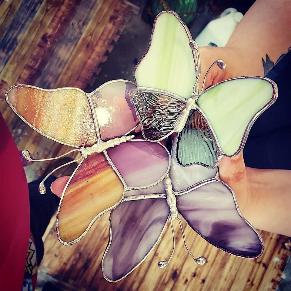Andover Senior Center - Beginner Stained Glass Butterfly Garden Stake Class, 15 August | Event in Andover