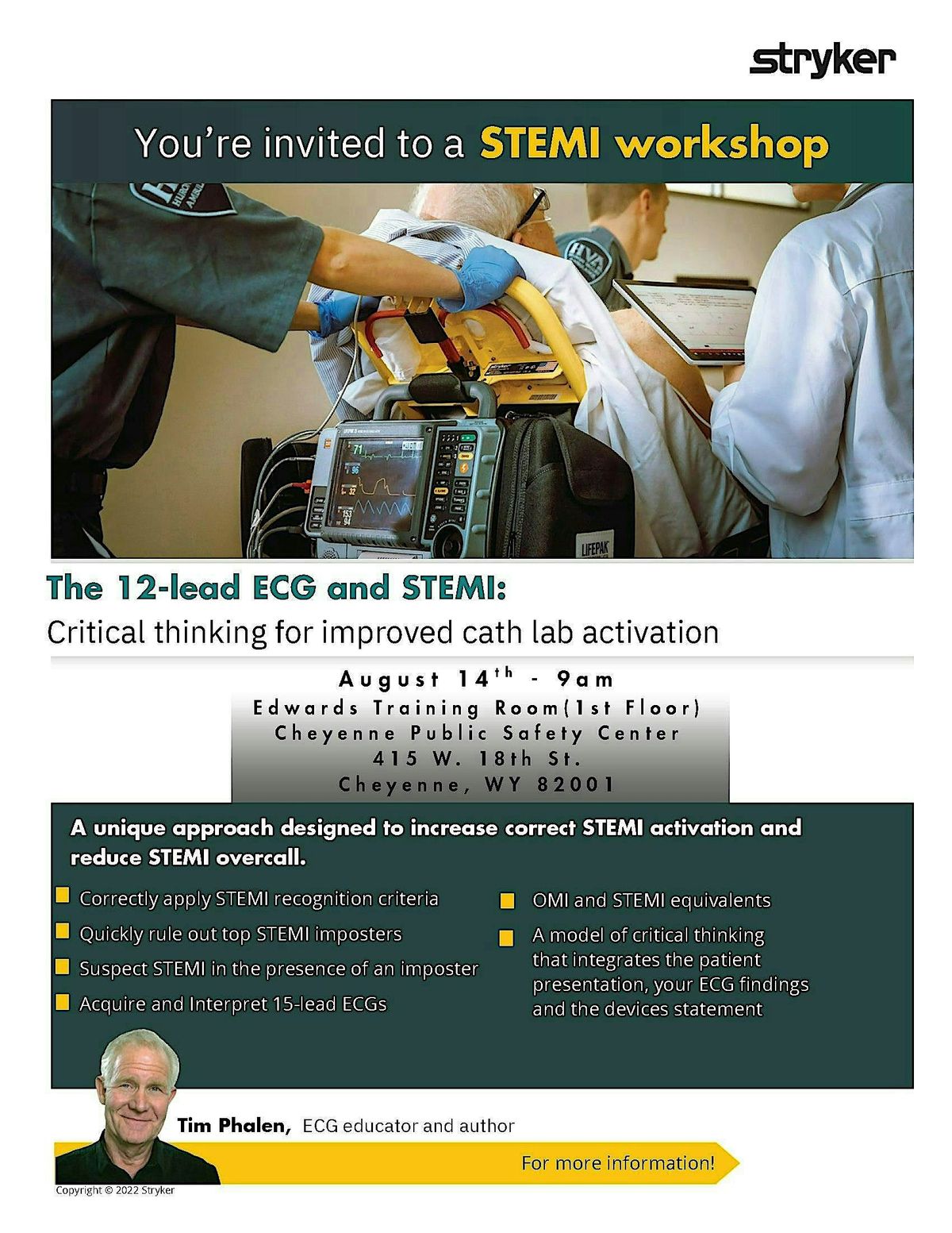 12-lead and STEMI: Critical thinking for improved cath lab activation, 14 August | Event in Cheyenne | AllEvents