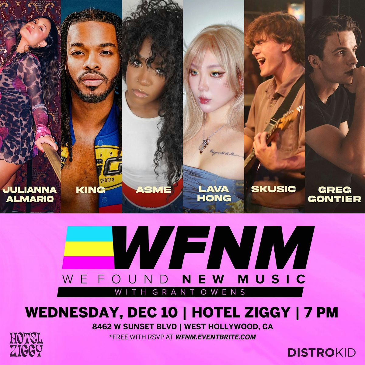 Asmé,  King, Lava Hong, Skusic, Julianna Almario, Greg Gontier, 10 December | Event in West Hollywood | AllEvents