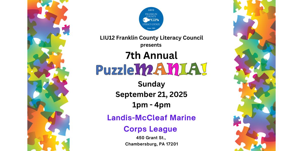 7th Annual Puzzle Mania!, 21 September | Event in Chambersburg | AllEvents