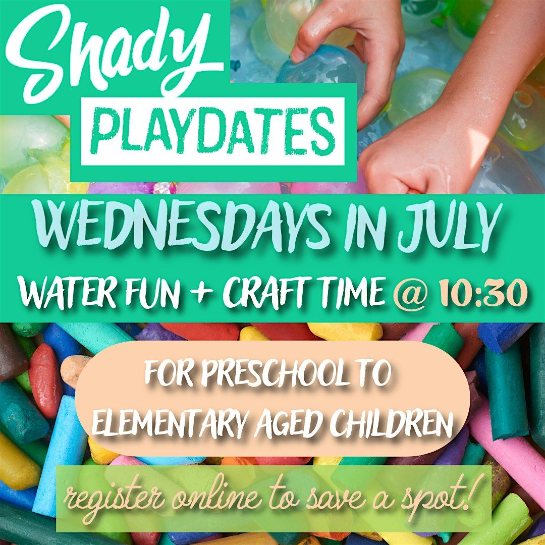 Shady PlayDate - Water Fun - Week 9, 30 July | Event in Wimberley | AllEvents