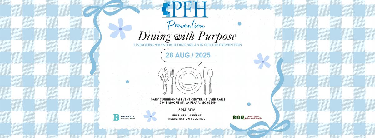 Dining with Purpose: Unpacking 988 & Building Skills in Suicide Prevention, 28 August | Event in La Plata