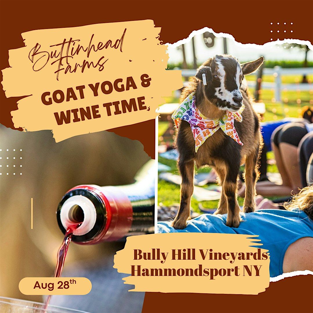Goat Yoga & Wine  @  Bully Hill Vineyard, 28 August | Event in Hammondsport | AllEvents