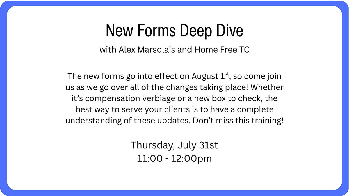 New Forms Deep Dive, 31 July | Event in Edina | AllEvents