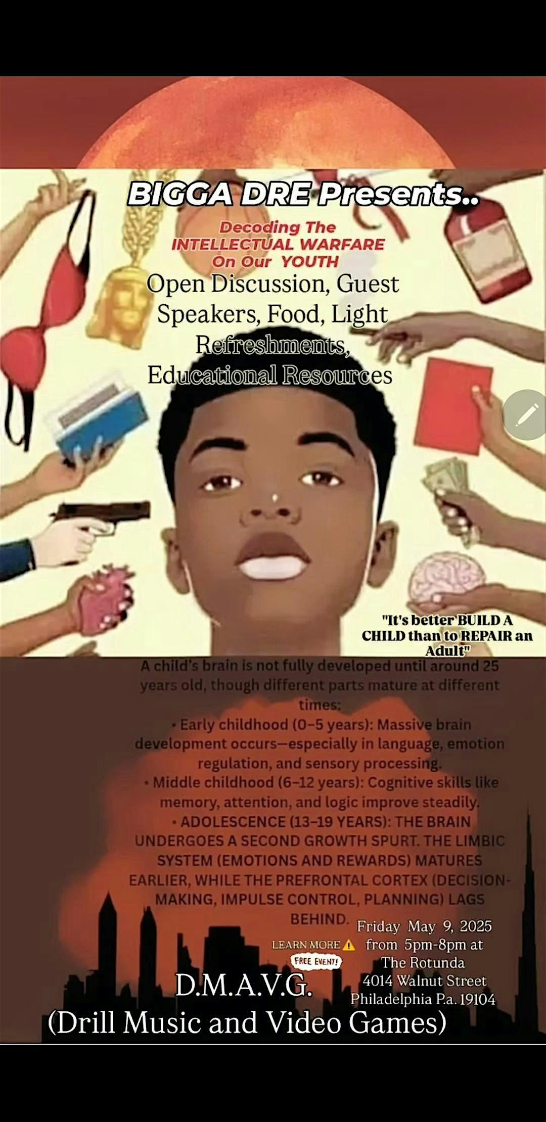 It's better to BUILD A CHILD than to REPAIR AN ADULT‼, 9 May | Event in Philadelphia | AllEvents