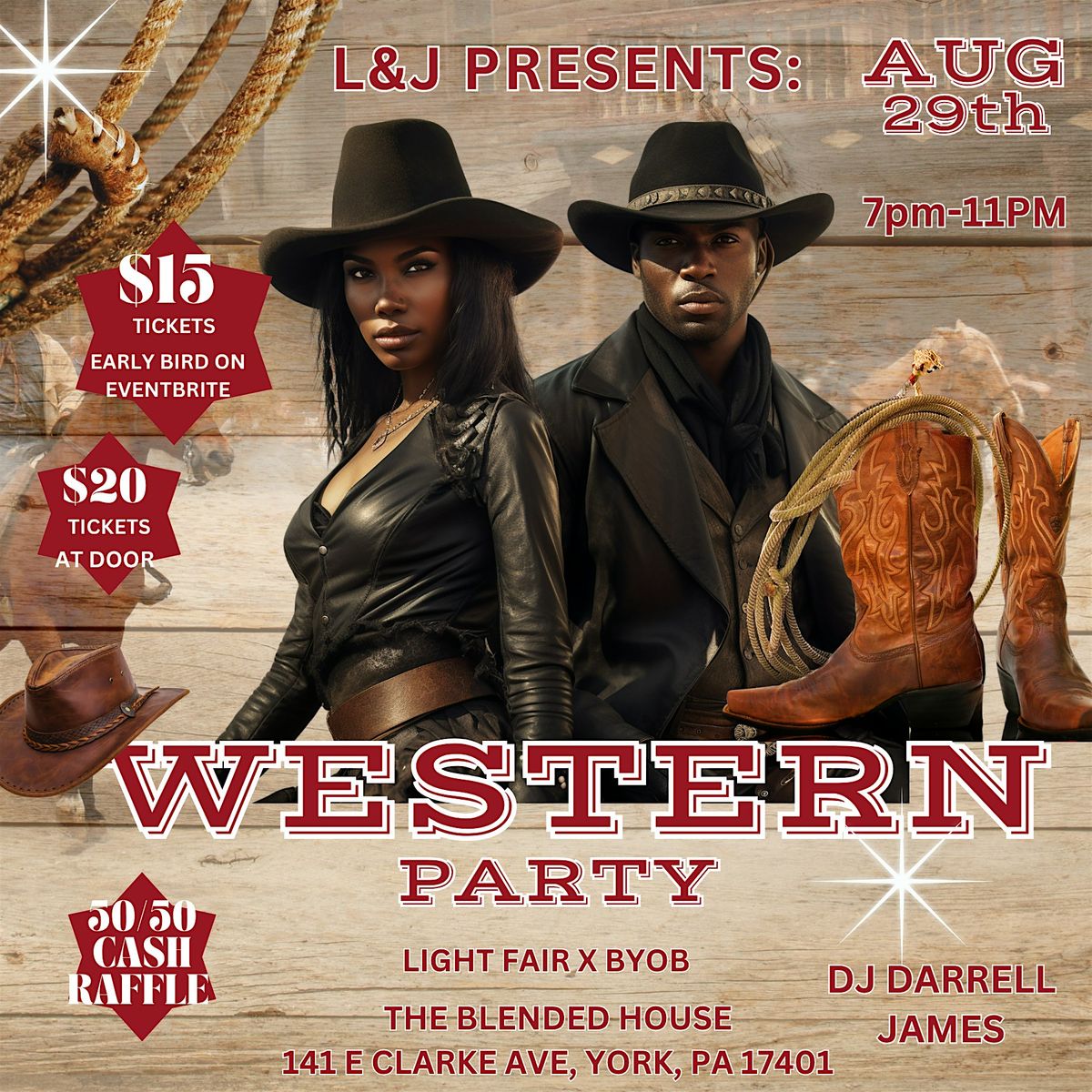 L & J PRESENTS: WESTERN PARTY, 29 August | Event in York | AllEvents