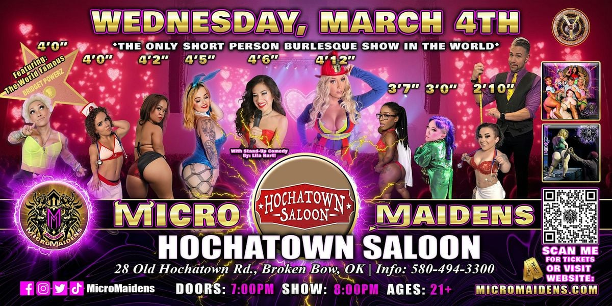 Broken Bow, OK - Micro Maidens Dwarf Dancers @ Hochatown Saloon, 4 March | Event in Broken Bow | AllEvents