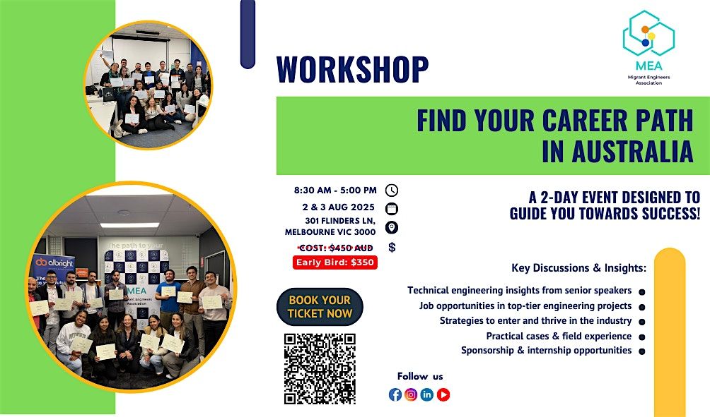 Engineers Workshop - Find Your Career Path in Australia #2, 2 August | Event in Melbourne | AllEvents