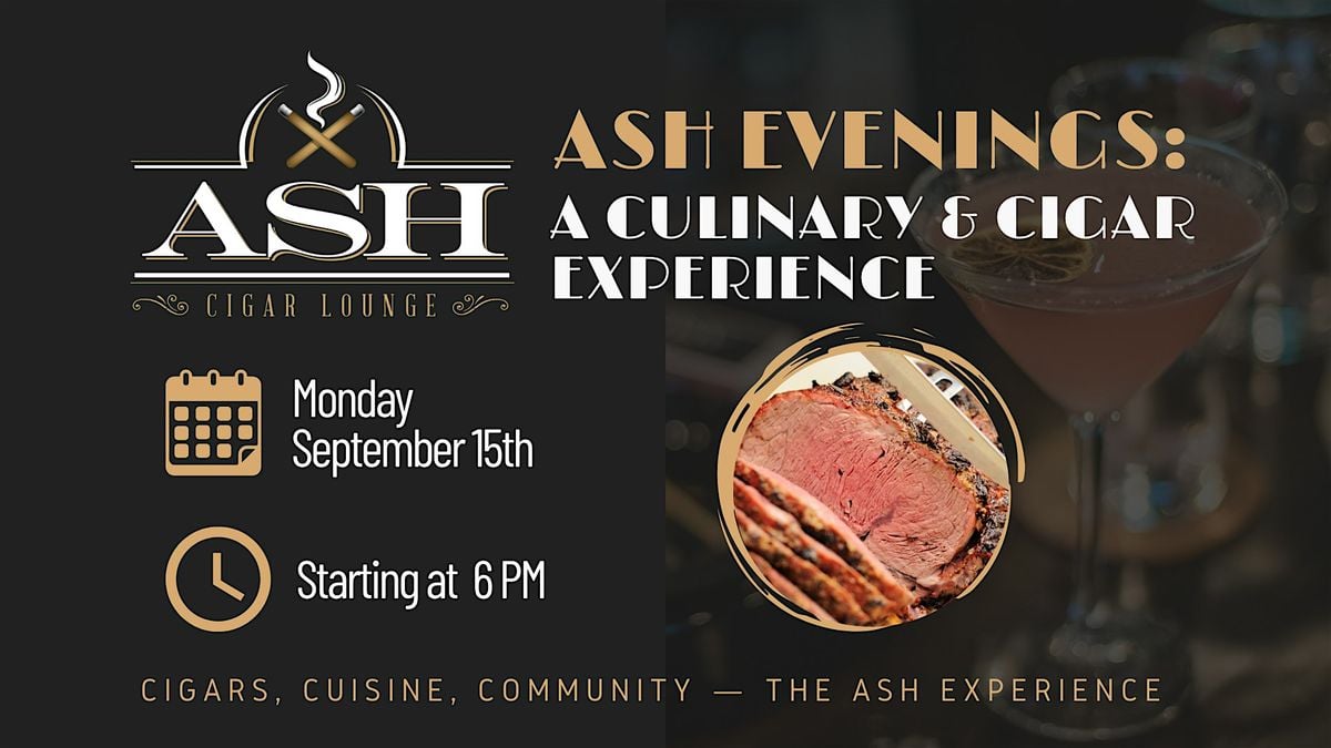 Ash Evenings: A Culinary & Cigar Experience, 15 September | Event in Kingston | AllEvents