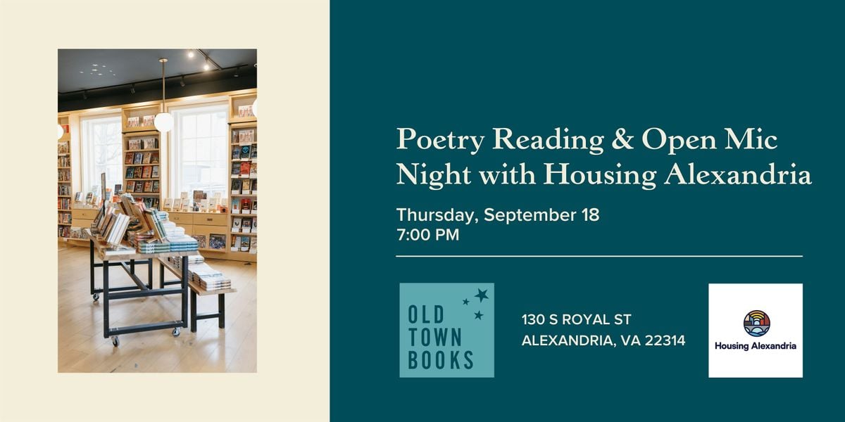 Poetry Reading & Open Mic Night with Housing Alexandria, 18 September | Event in Alexandria | AllEvents