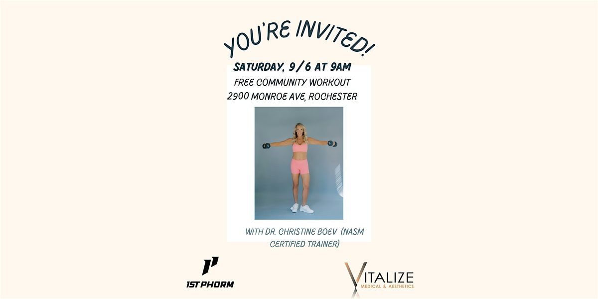 FREE Community Workout, 6 September | Event in Rochester | AllEvents