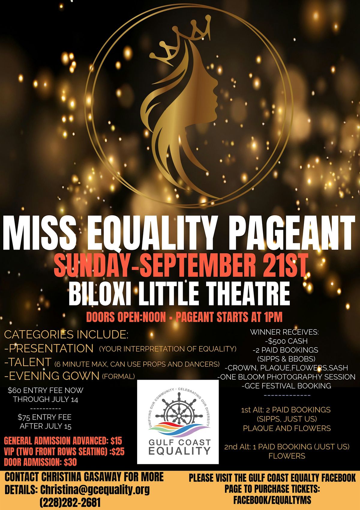 Miss Equality Pageant, 21 September | Event in Biloxi | AllEvents