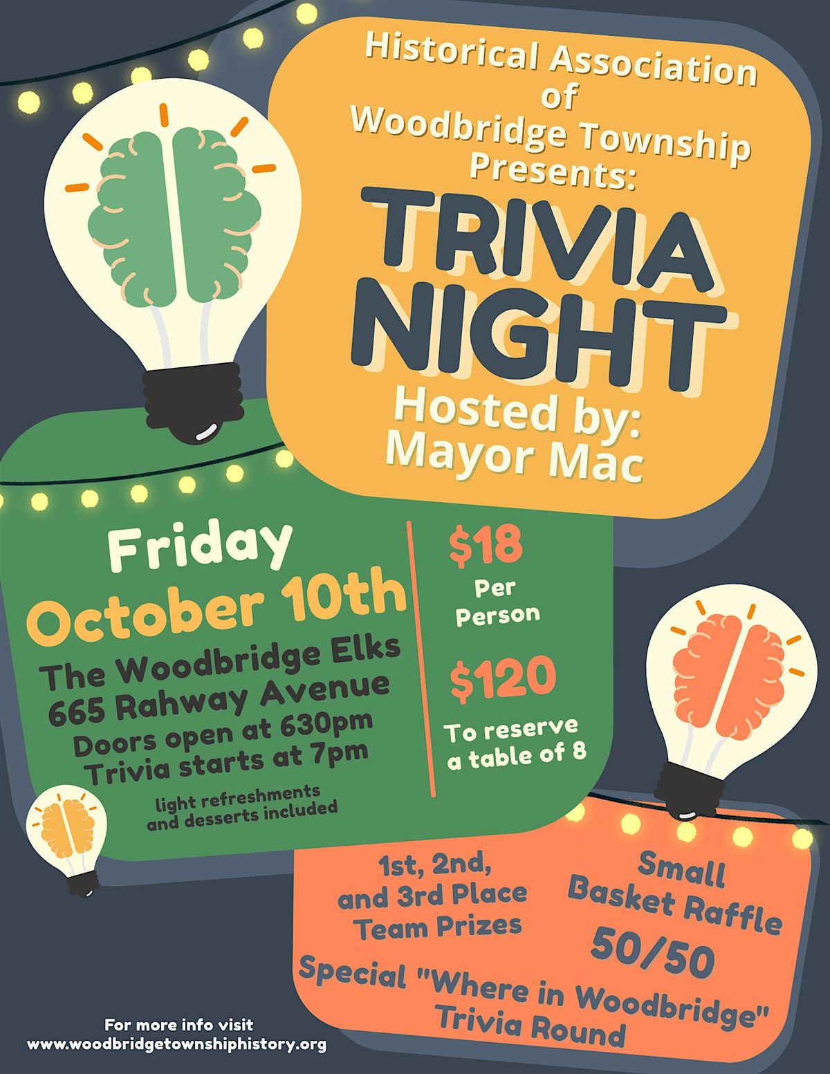 HAWT Presents: Trivia Night with Host: Mayor Mac, 24 October | Event in Woodbridge Township | AllEvents