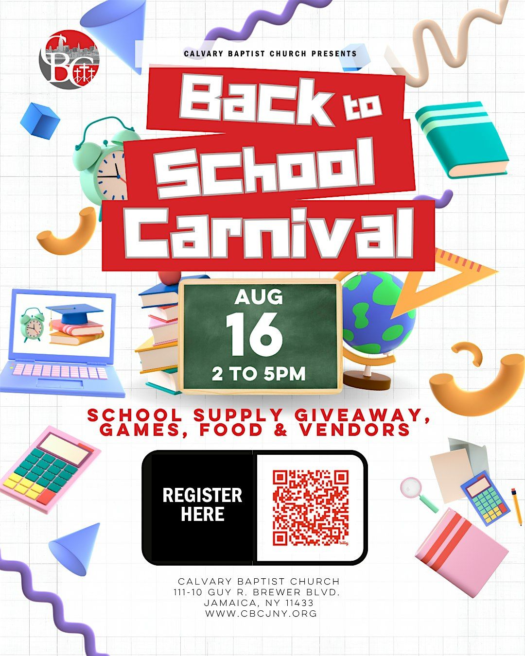 2025 Calvary Back to  School Carnival, 16 August | Event in Queens | AllEvents