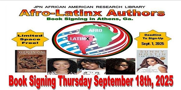 Afro-Latinx & Hispanic  Authors Needed!!!!, 18 September | Event in Athens | AllEvents