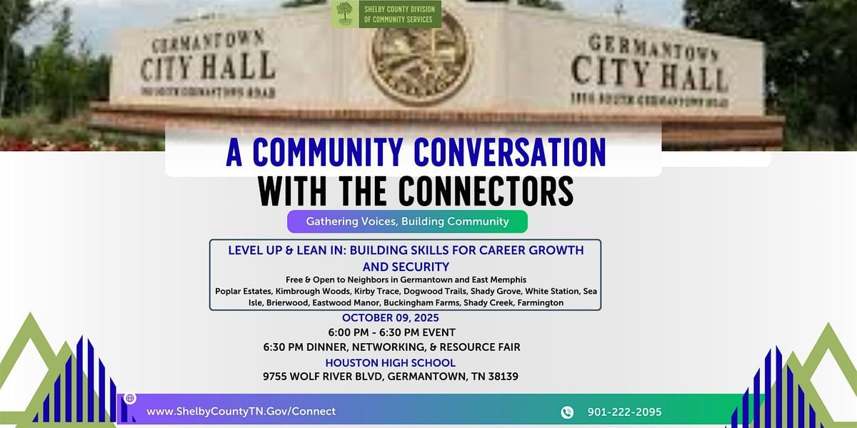 A Community Conversation with the Connector Program : Germantown, 9 October | Event in Germantown | AllEvents