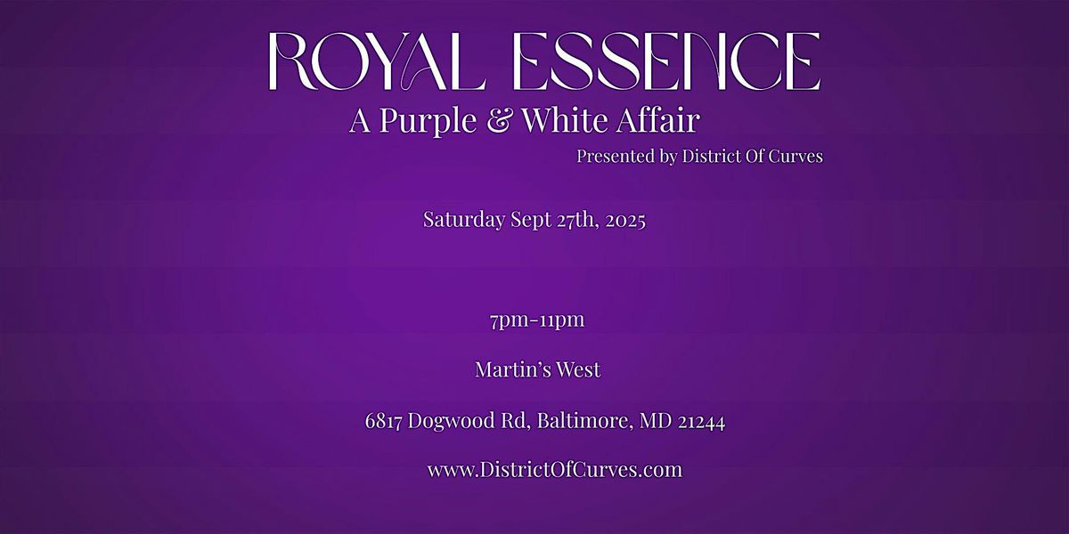 Royal Essence: A Purple & White Affair, 27 September | Event in Baltimore | AllEvents