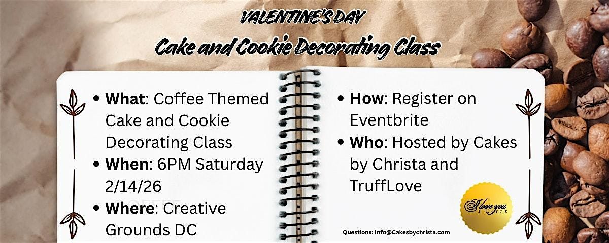 Valentine’s Day Cake and Cookie Decorating Class, 14 February | Event in Washington | AllEvents