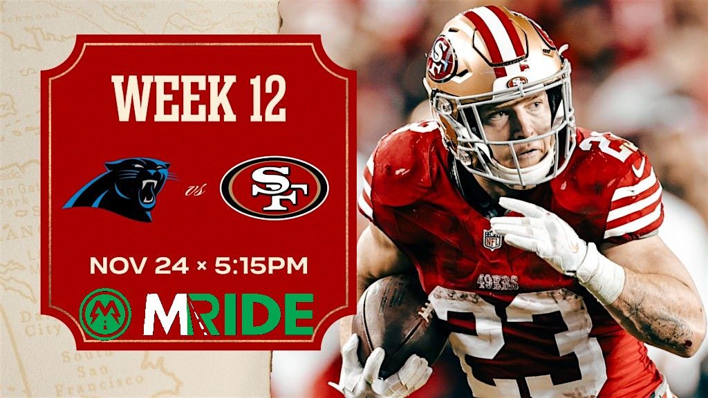 49ers vs PANTHERS SHUTTLE BUS R/T FROM SAN FRANCISCO (MARINA) 11/24/2025, 24 November | Event in San Francisco