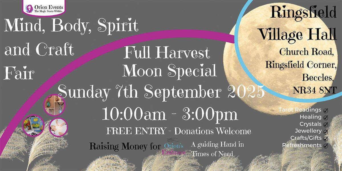 Full Harvest Moon Special - Spiritual Wellness & Craft Fair, 7 September | Event in Ringsfield Corner