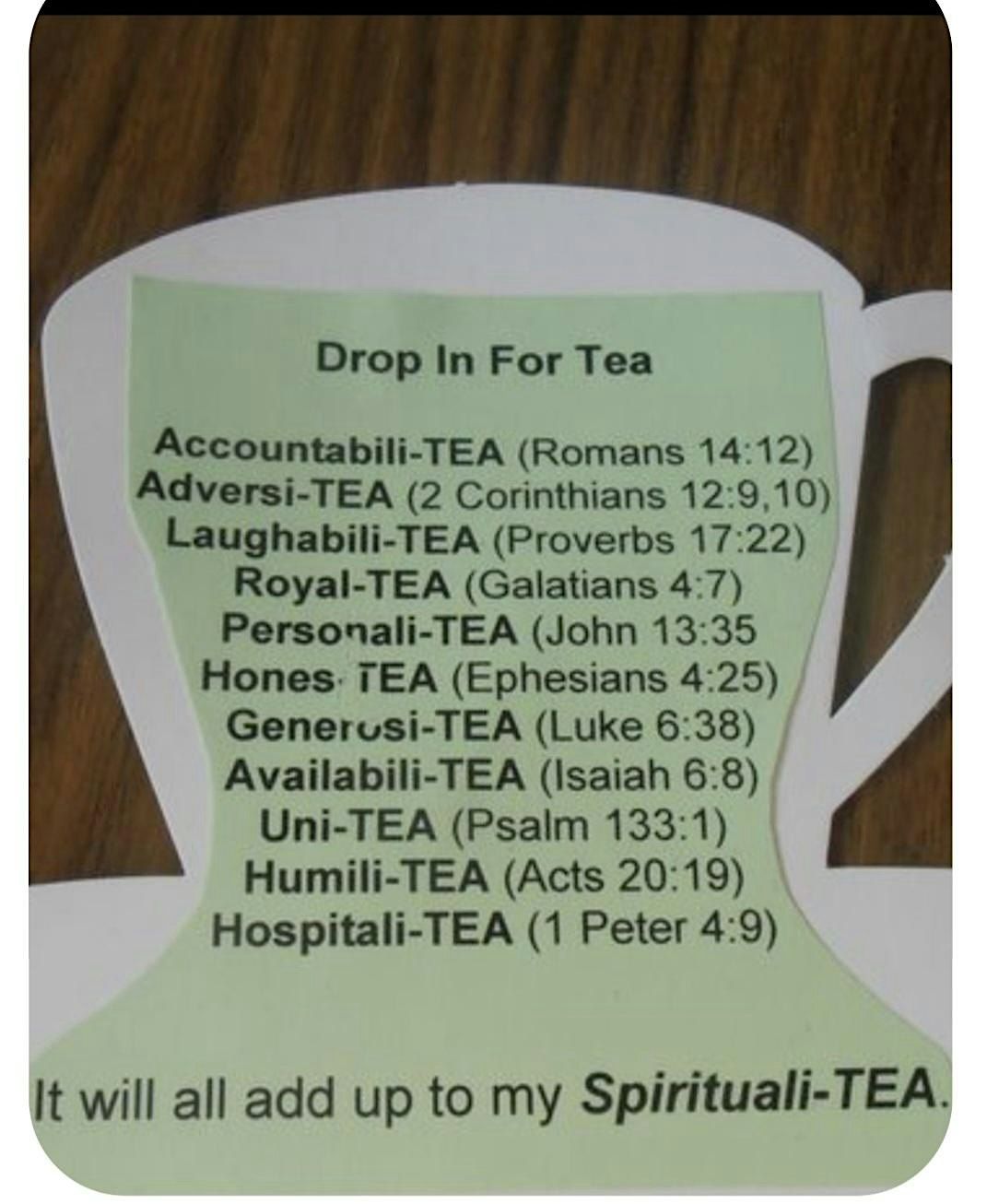 "O Taste and Tea" -  Ps. 34:8, 31 August | Event in Summerville | AllEvents