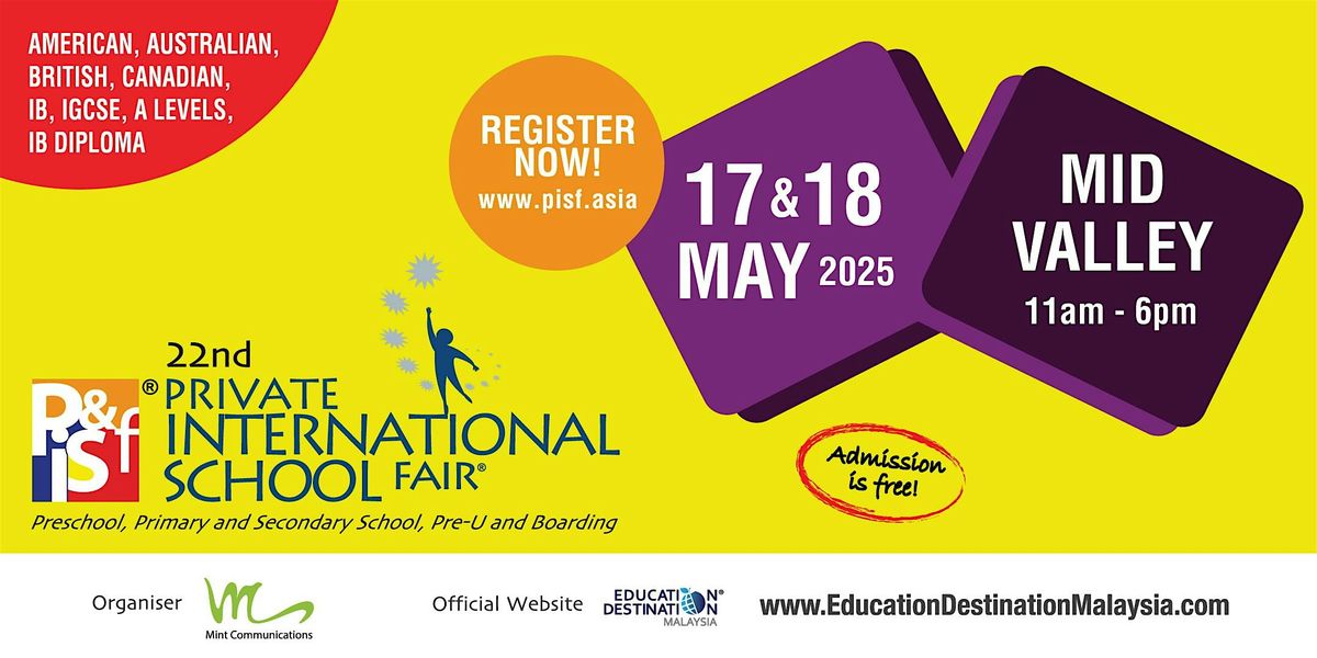 22nd Private & International School Fair in Kuala Lumpur, 17 May | Event in Kuala Lumpur | AllEvents